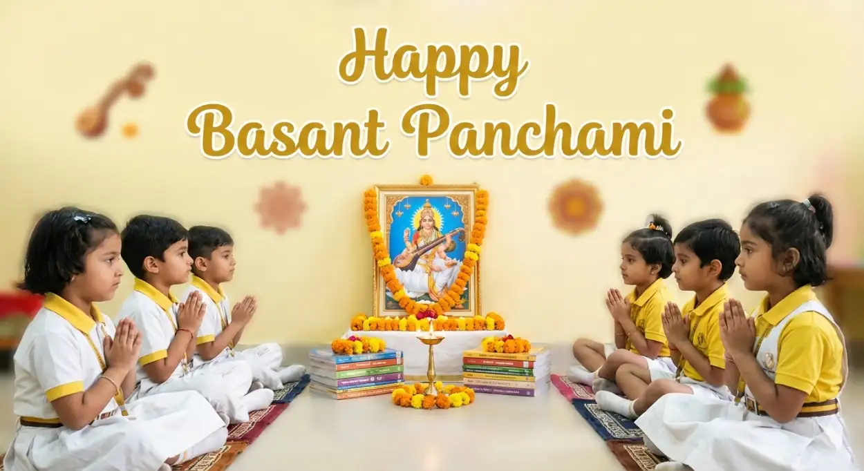 Free Download Basant Panchami Banner For School - High Quality Basant Panchami Banner Background