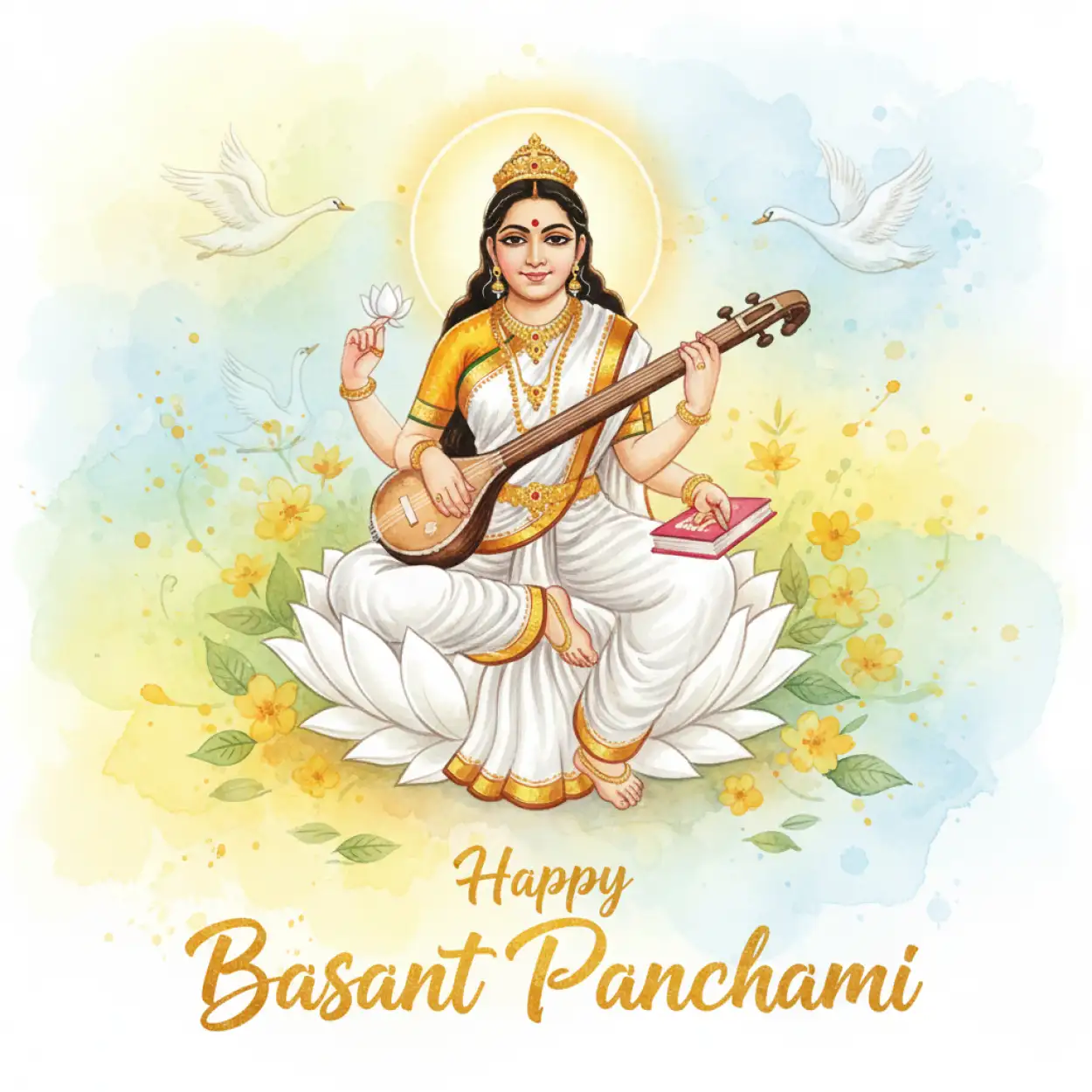 Free Download Basant Panchami Banner Realistic Image - High Quality Basant Panchami Banner Background