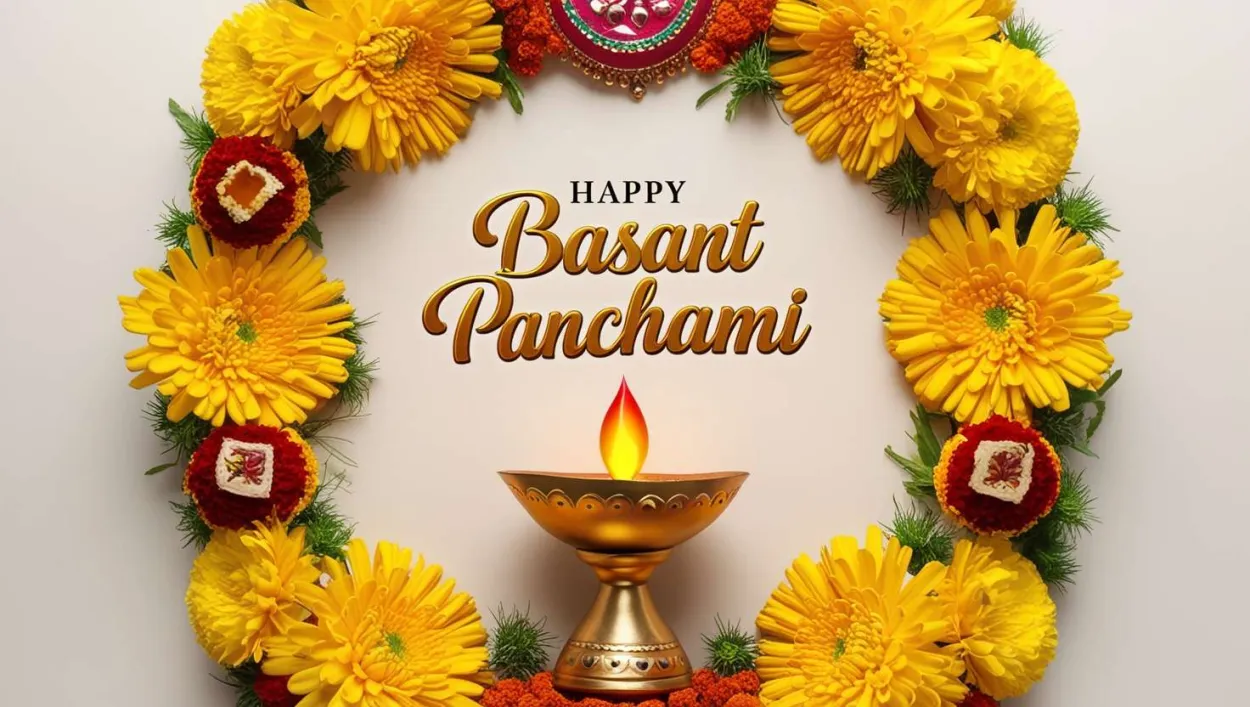 Basant Panchami Diya And Flowers Hd Png - Royalty Free Happy Basant Panchami Image | Pngmagic Free Download Basant Panchami Diya And Flowers Hd Png - High Quality Happy Basant Panchami PNG Image