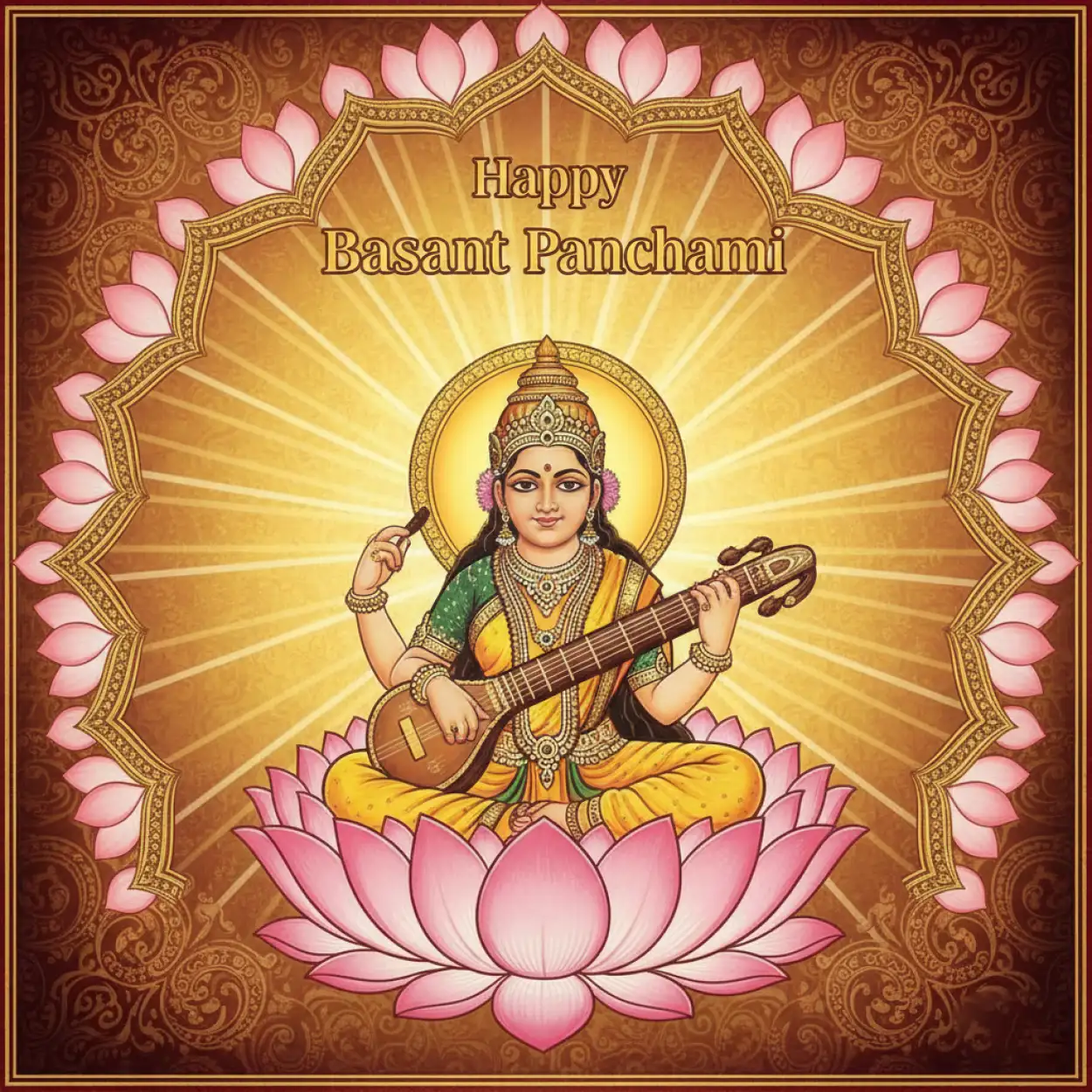 Free Download Basant Panchami Social Media Post 1080x1080 - High Quality Basant Panchami Social Media Post Background