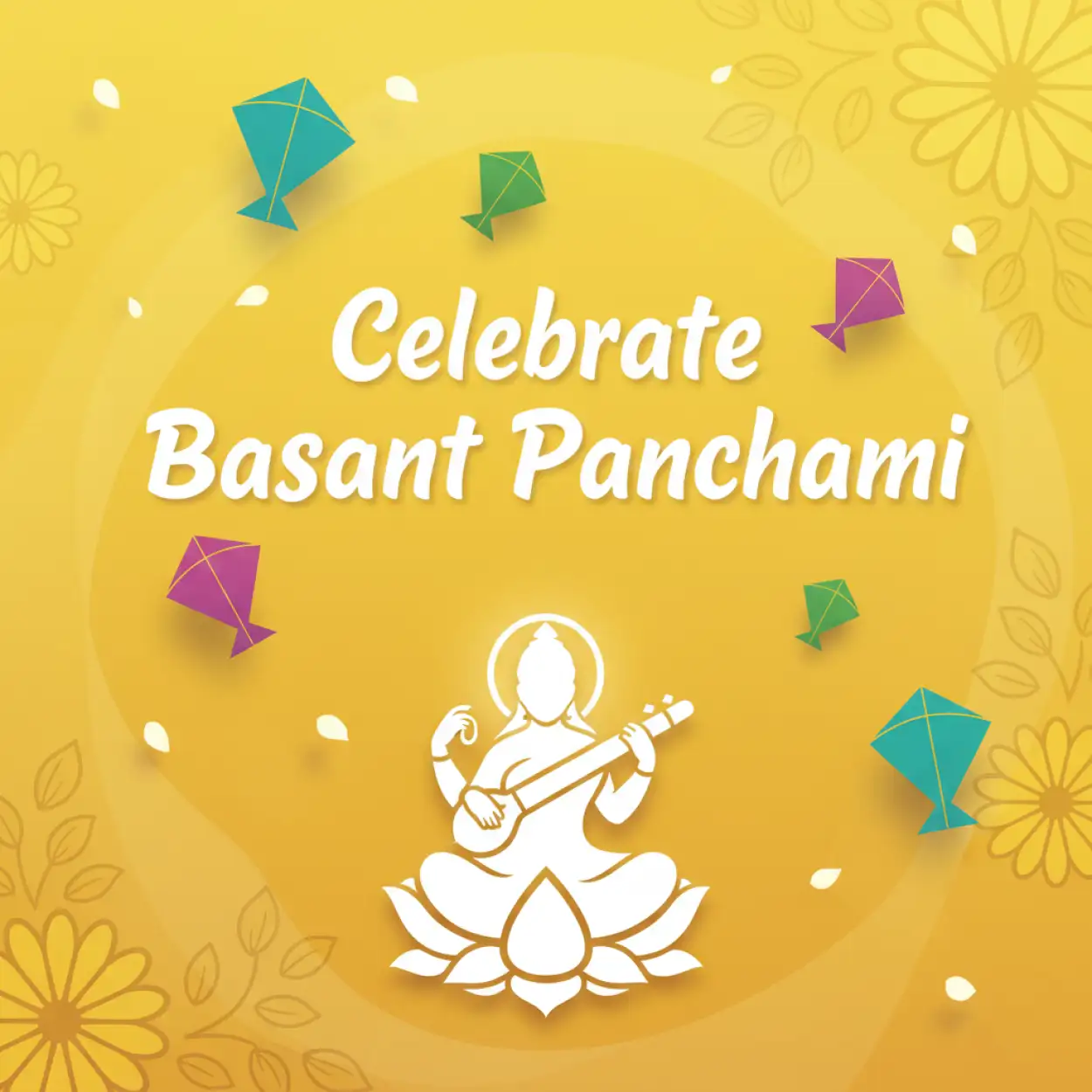Free Download Basant Panchami Social Media Post Modern Style - High Quality Basant Panchami Social Media Post Image