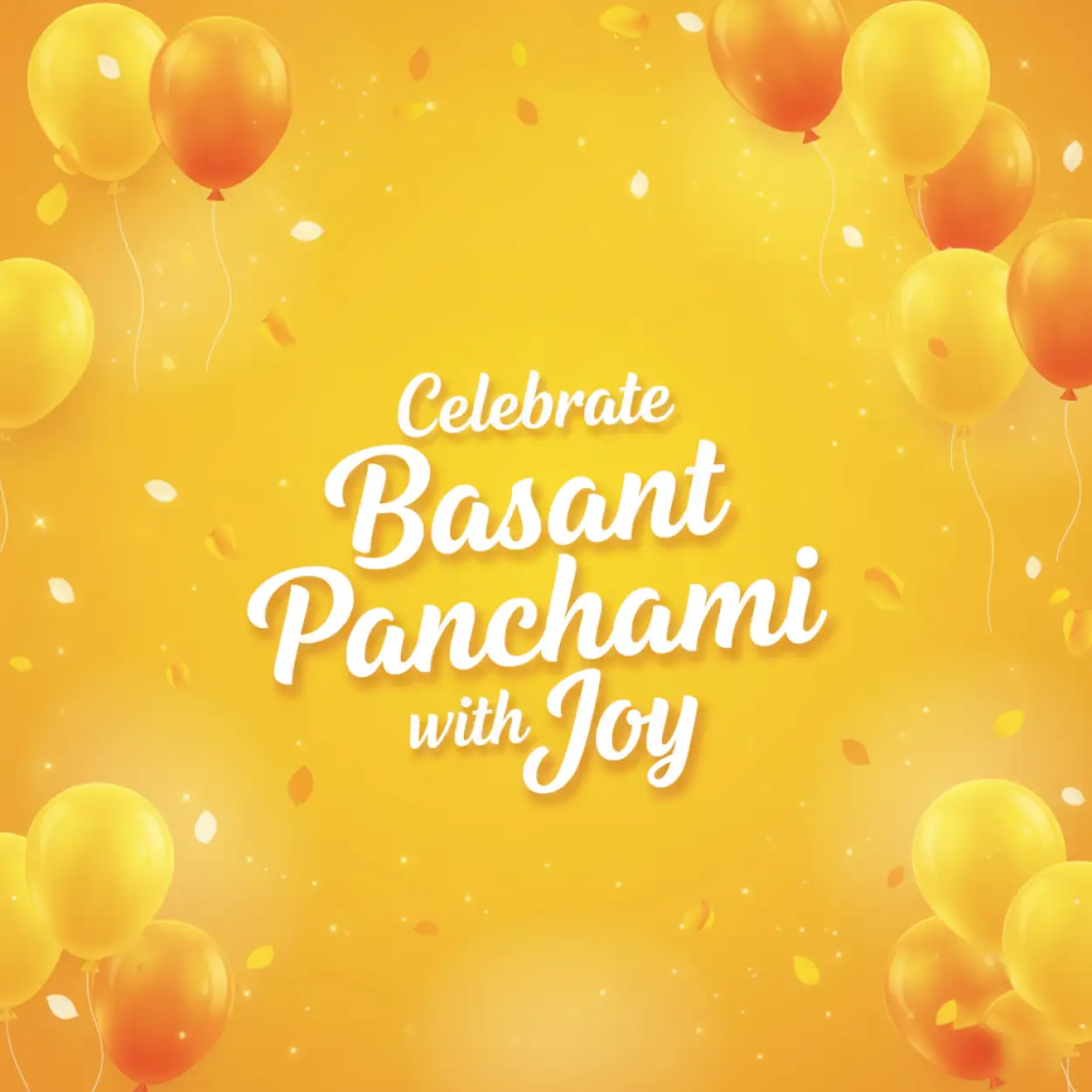 Free Download Basant Panchami Social Media Post Yellow Theme - High Quality Basant Panchami Social Media Post Image