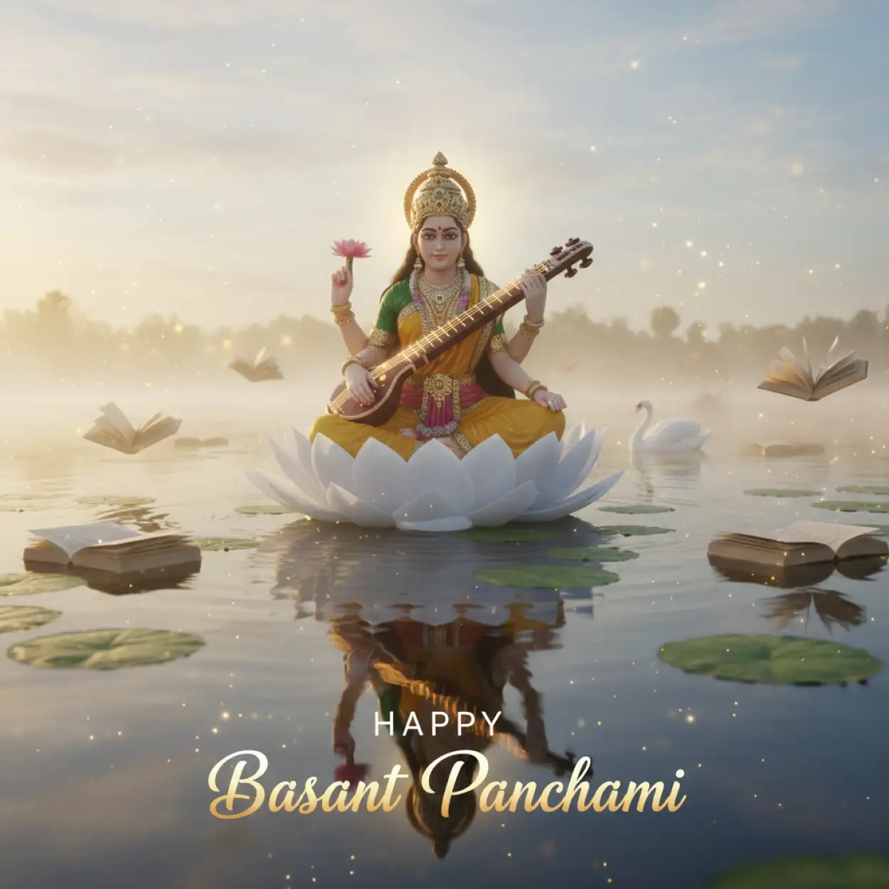 Free Download Basant Panchami Wishes Festival Greetings - High Quality Happy Basant Panchami Wishes Image