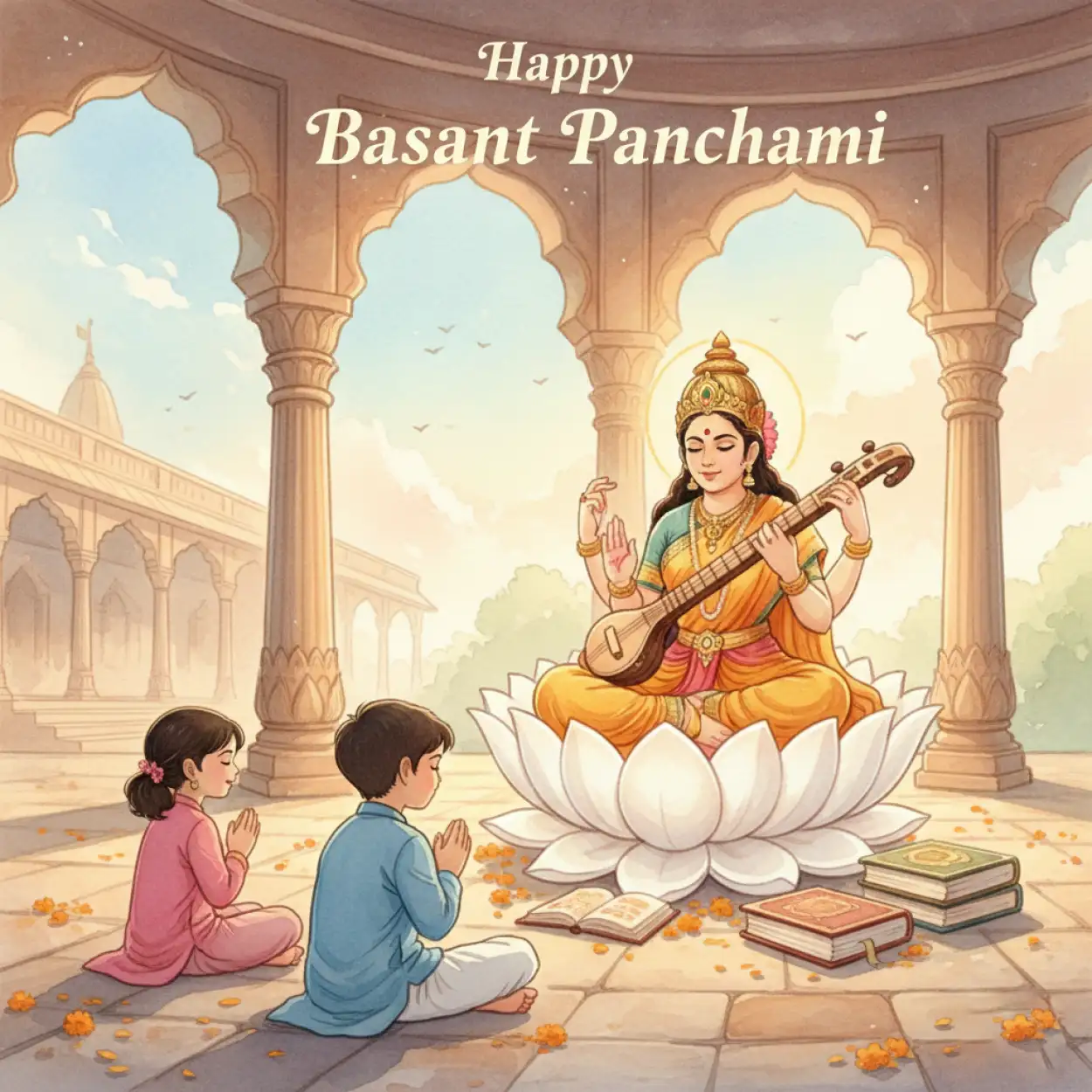 Free Download Basant Panchami Wishes For Good Future - High Quality Happy Basant Panchami Wishes Background