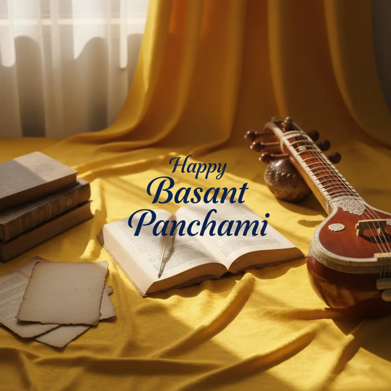 Free Download Basant Panchami Wishes Happiness And Peace - High Quality Happy Basant Panchami Wishes Background