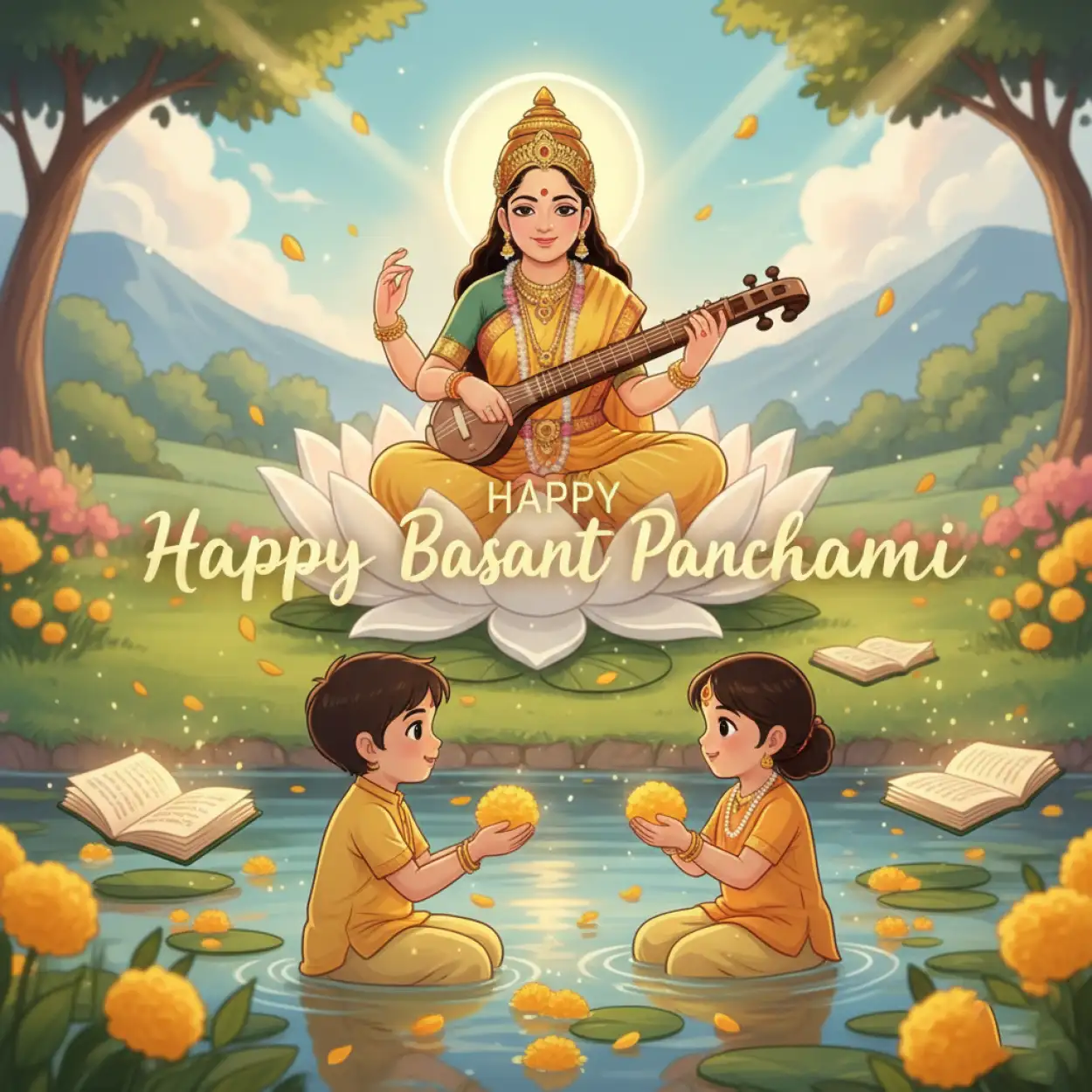 Free Download Basant Panchami Wishes Indian Culture - High Quality Happy Basant Panchami Wishes Image