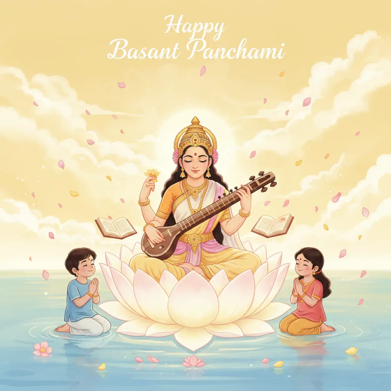 Basant Panchami Wishes With Blessings - Royalty Free Happy Basant Panchami Wishes Image | Pngmagic Free Download Basant Panchami Wishes With Blessings - High Quality Happy Basant Panchami Wishes Background