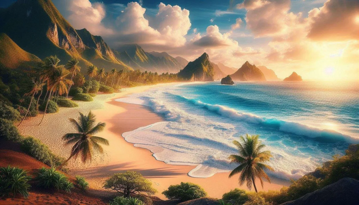 Free Download Beautiful Beach Landscape Wallpapers For Laptop Display - High Quality Background