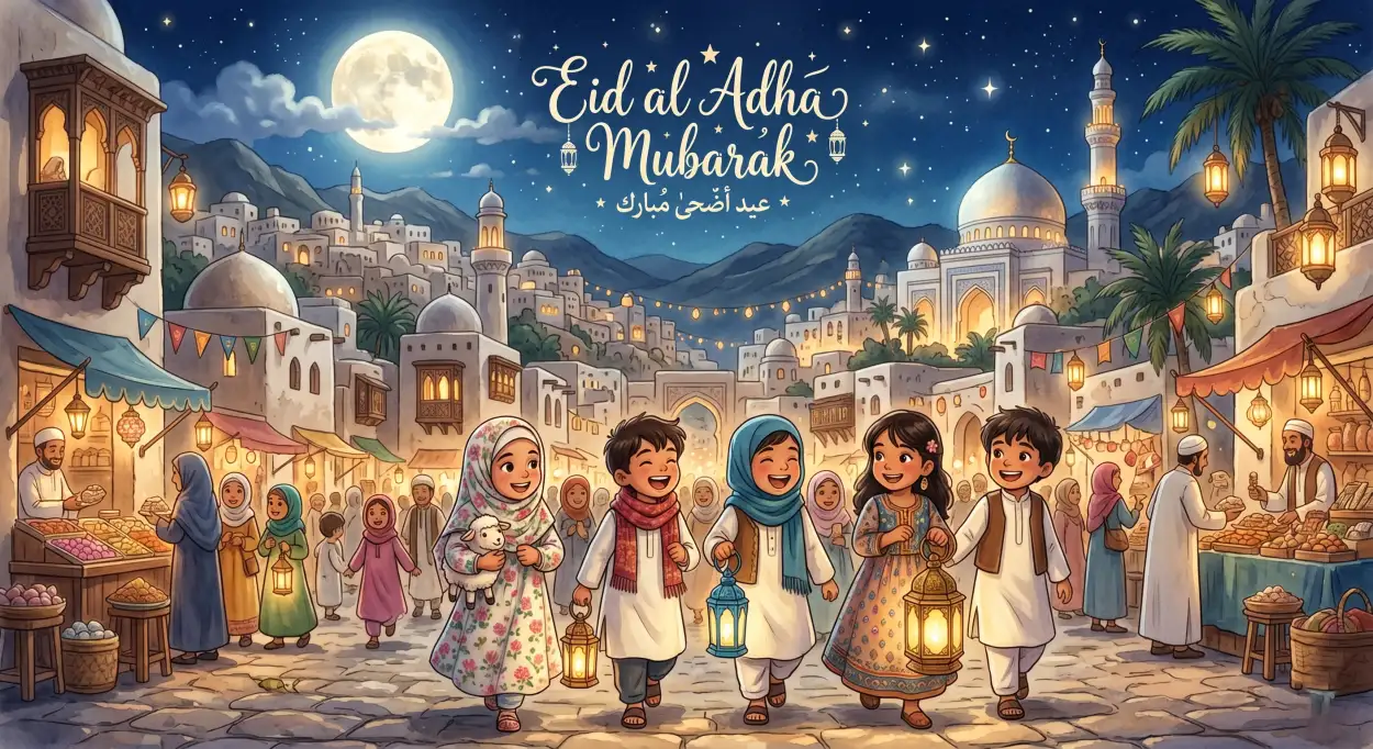 Free Download Beautiful Eid Al Adha Mubarak 2026 Greeting Card Images - High Quality Eid Al Adha Mubarak 2026 Image