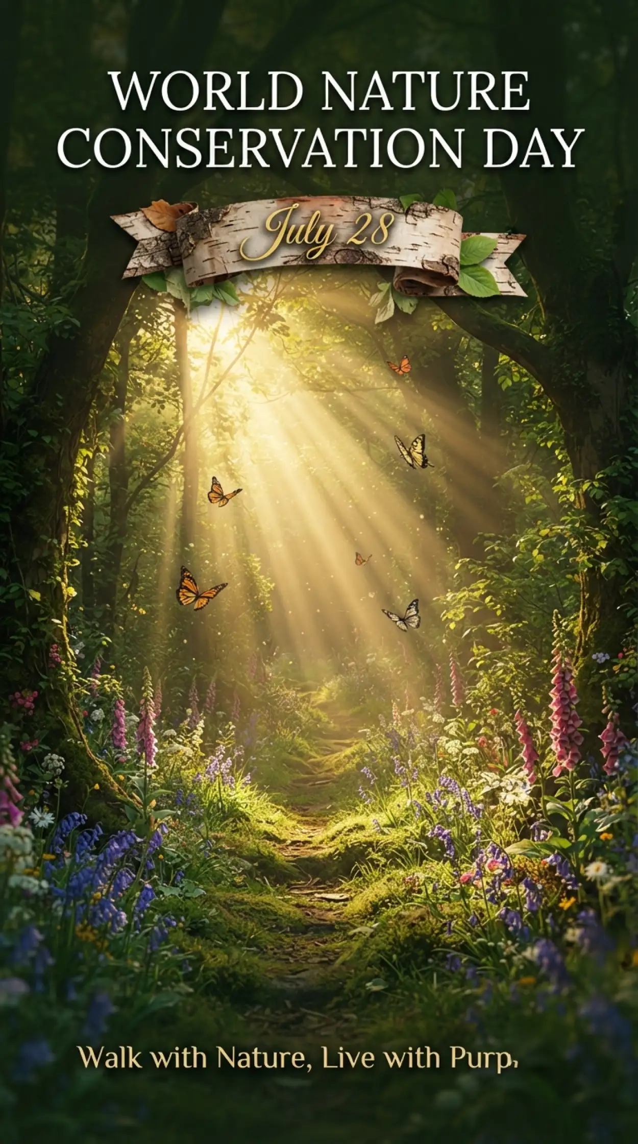 Free Download Beautiful Green Forest Background - High Quality World Nature Conservation Day 2026 Background Image