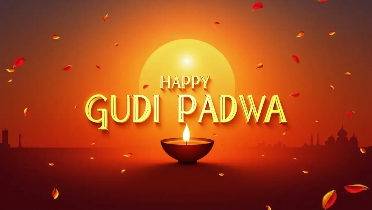 Free Download Beautiful Gudi Padwa Wishes For Social Media - High Quality Happy Gudi Padwa Background