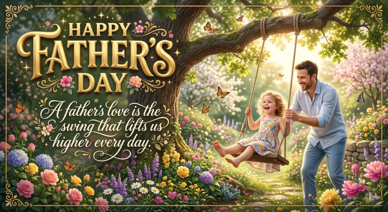 Free Download Beautiful Happy Fathers Day Greeting Card For Facebook Timeline - High Quality Happy Fathers Day Greeting Card Image