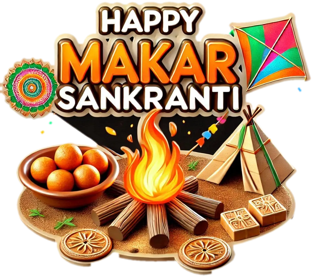 Free Download Beautiful Happy Makar Sankranti Png Design - High Quality Happy Makar Sankranti Png PNG Image