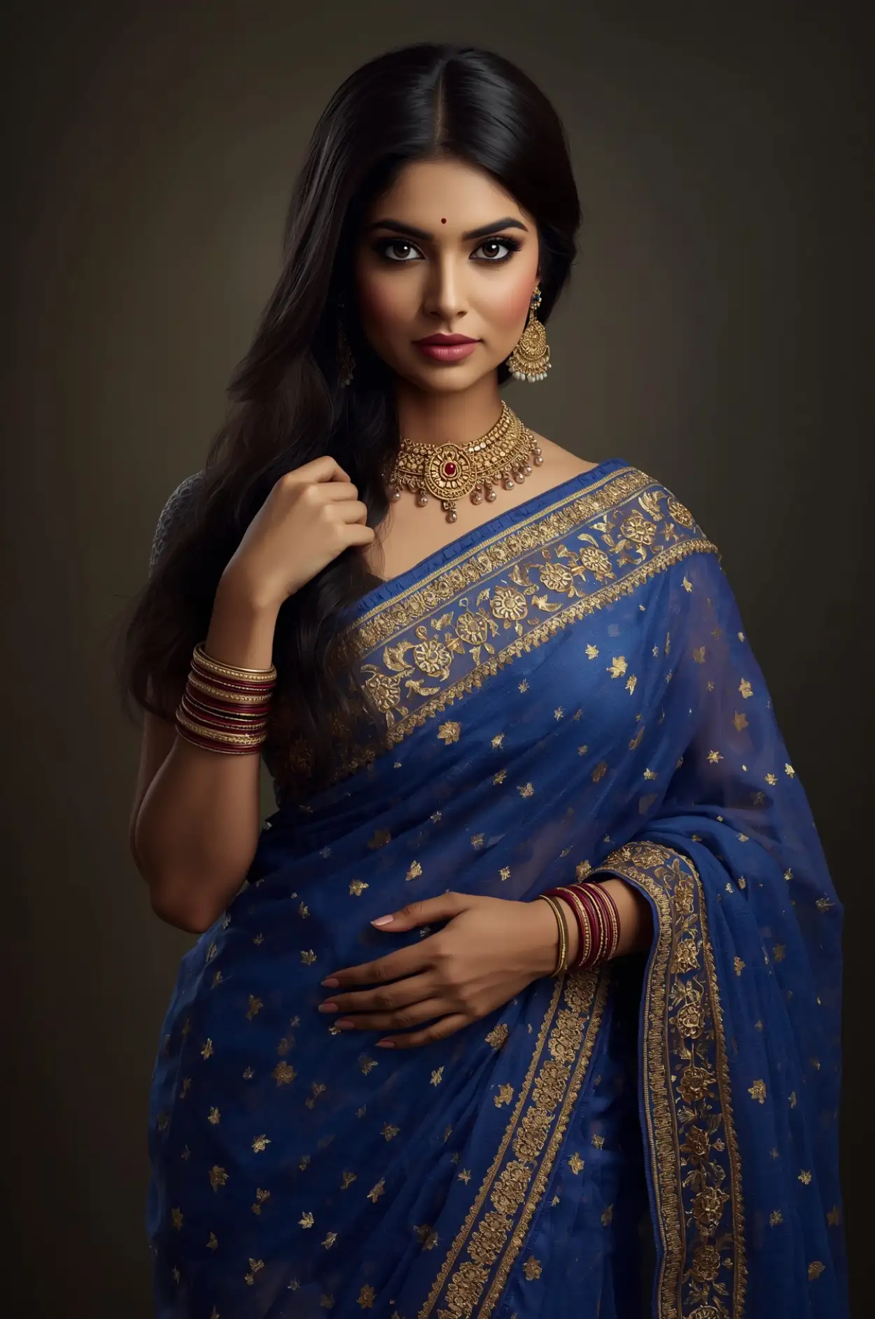 Beautiful Indian Women In Blue Saree Images - Royalty Free Blue Picture Image | Pngmagic Free Download Beautiful Indian Women In Blue Saree Images - High Quality Blue Picture Background
