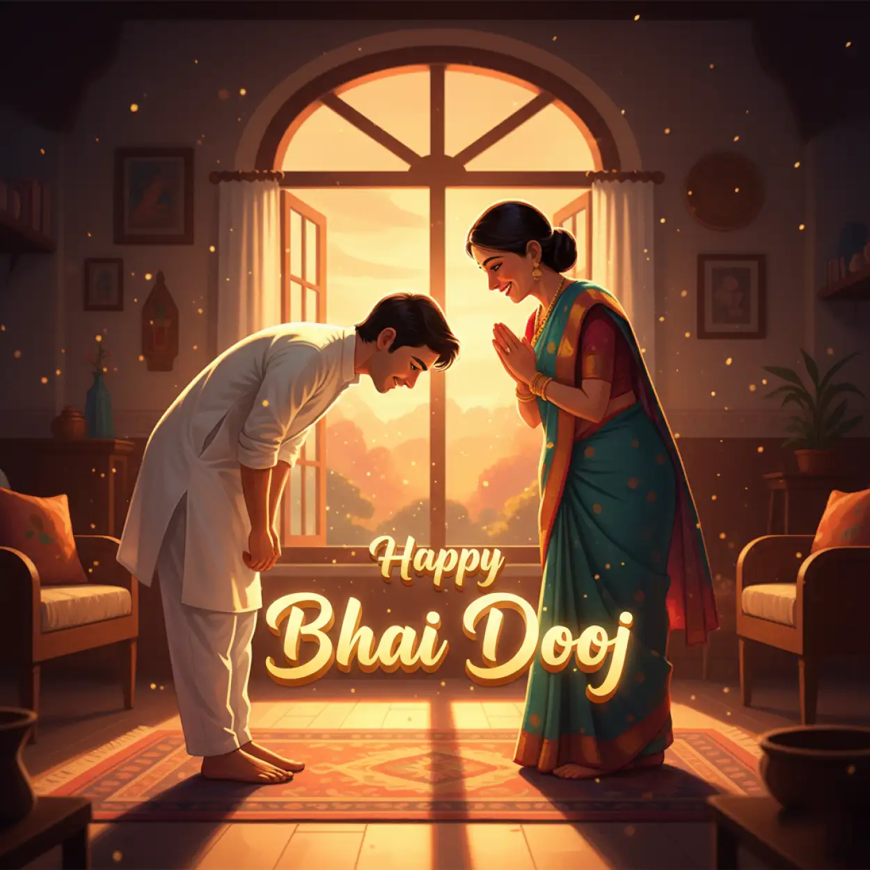 Free Download Beautiful Lines For Happy Bhai Dooj 2025 Wishes In English - High Quality Happy Bhai Dooj 2025 Wishes Background