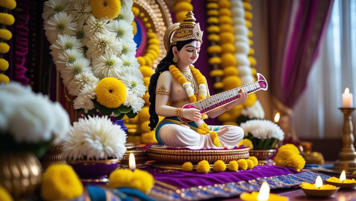 Beautiful Saraswati Puja Wallpaper For Event Promotion - Royalty Free Saraswati Puja Wallpapers Image | Pngmagic Free Download Beautiful Saraswati Puja Wallpaper For Event Promotion - High Quality Saraswati Puja Wallpapers Background