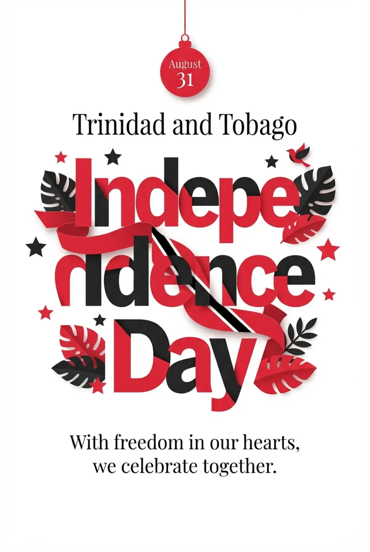 Free Download Beautiful Trinidad And Tobago Independence Day Wishes 2026 - High Quality Trinidad And Tobago Independence Day 2026 Image
