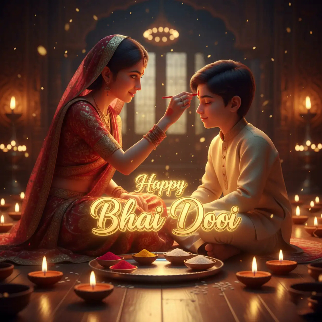 Free Download Best Collection Of Happy Bhai Dooj 2025 Wishes Messages - High Quality Happy Bhai Dooj 2025 Wishes Background