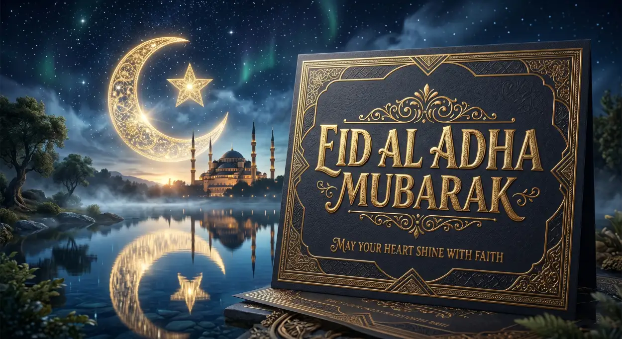 Free Download Best Eid Al Adha Greeting Card 2026 - High Quality Eid Al Adha Greeting Card 2026 Image