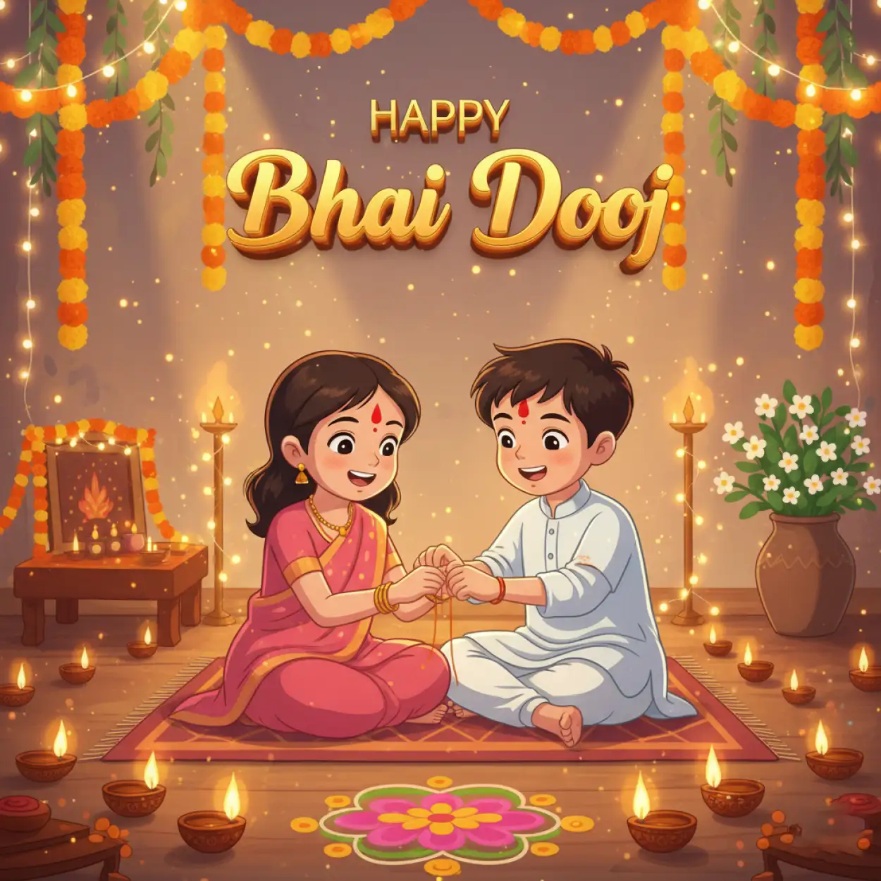 Free Download Best Happy Bhai Dooj 2025 Wishes In English - High Quality Happy Bhai Dooj 2025 Wishes Background