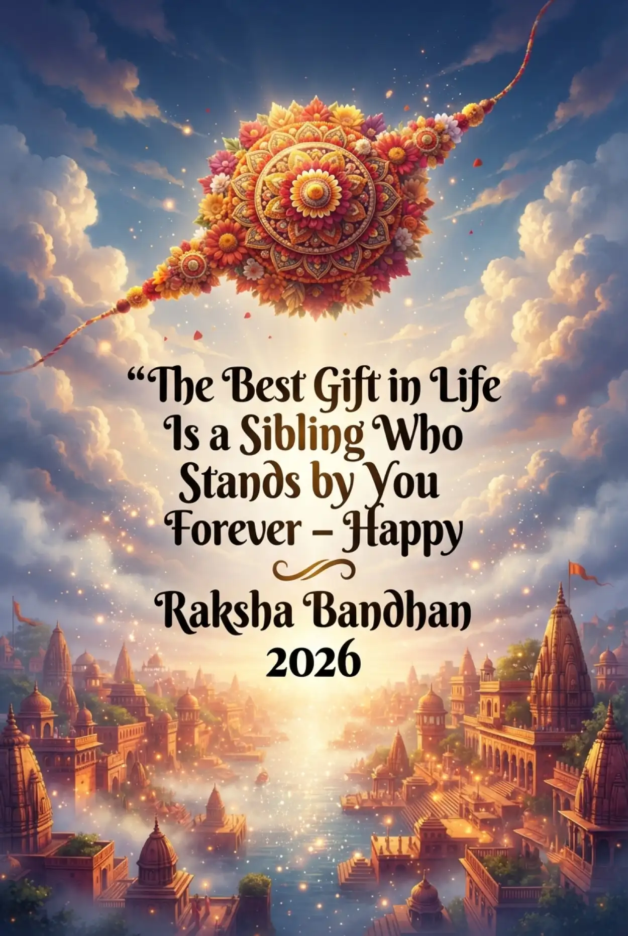 Free Download Best Raksha Bandhan 2026 Status With Beautiful Quote - High Quality Happy Raksha Bandhan Wishes 2026 Image