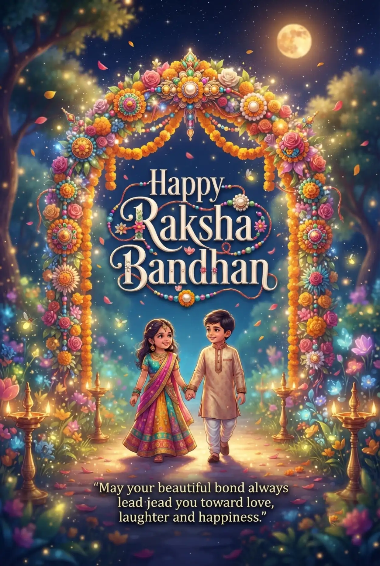 Free Download Best Raksha Bandhan Wishes For Children - High Quality Happy Raksha Bandhan Wishes For Children Image