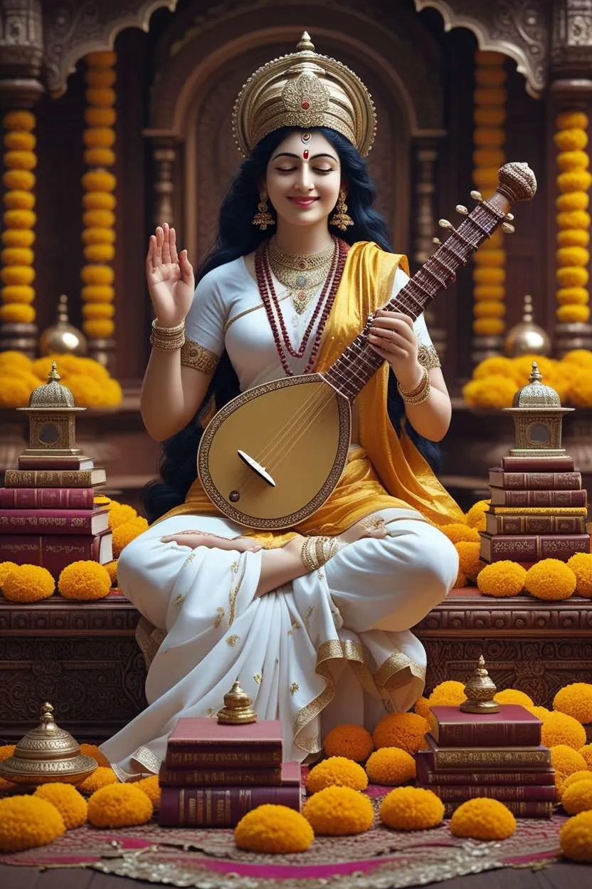 Best Saraswati Puja Wallpapers For Whatsapp Status - Royalty Free Saraswati Puja Wallpapers Image | Pngmagic Free Download Best Saraswati Puja Wallpapers For Whatsapp Status - High Quality Saraswati Puja Wallpapers Background