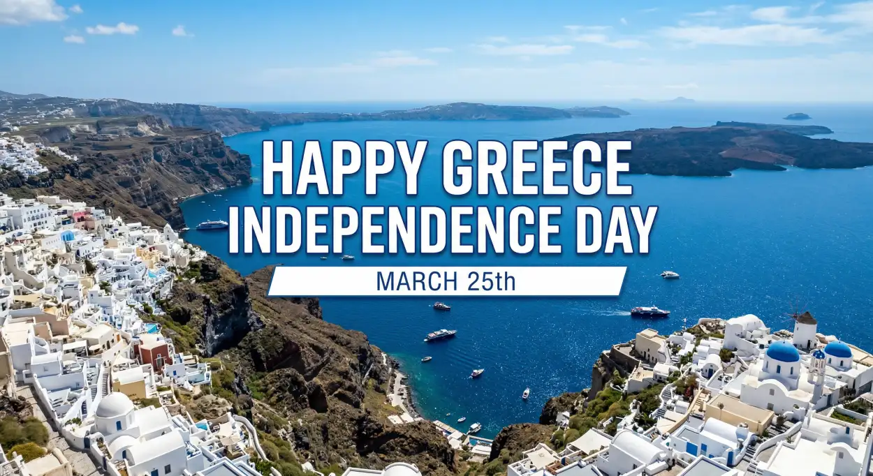 Free Download Best Wishes For Greece Independence Day - High Quality Happy Greece Independence Day 2026 Image