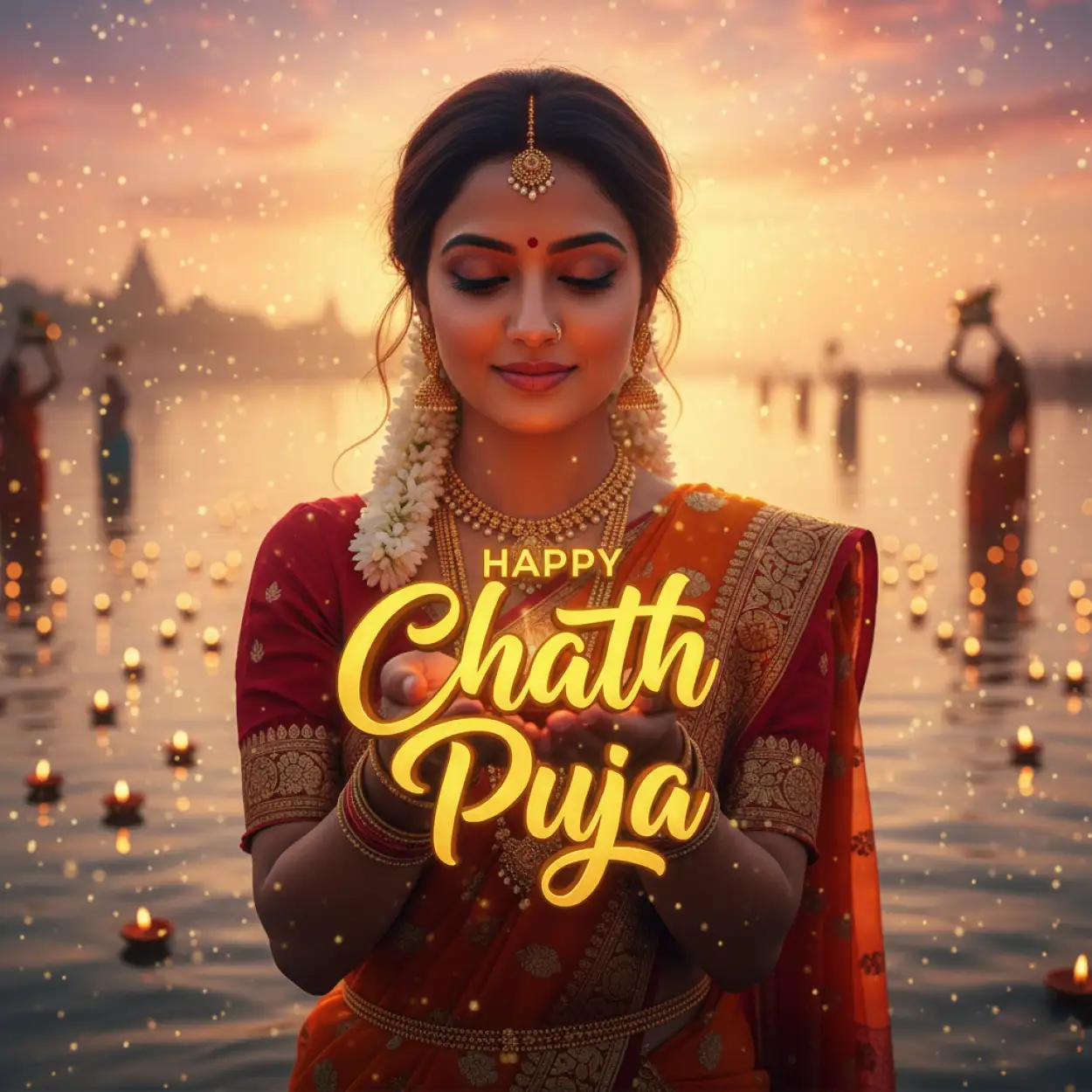 Free Download Best Wishes Happy Chhath Puja Greetings For Family - High Quality Happy Chhath Puja Greetings Image