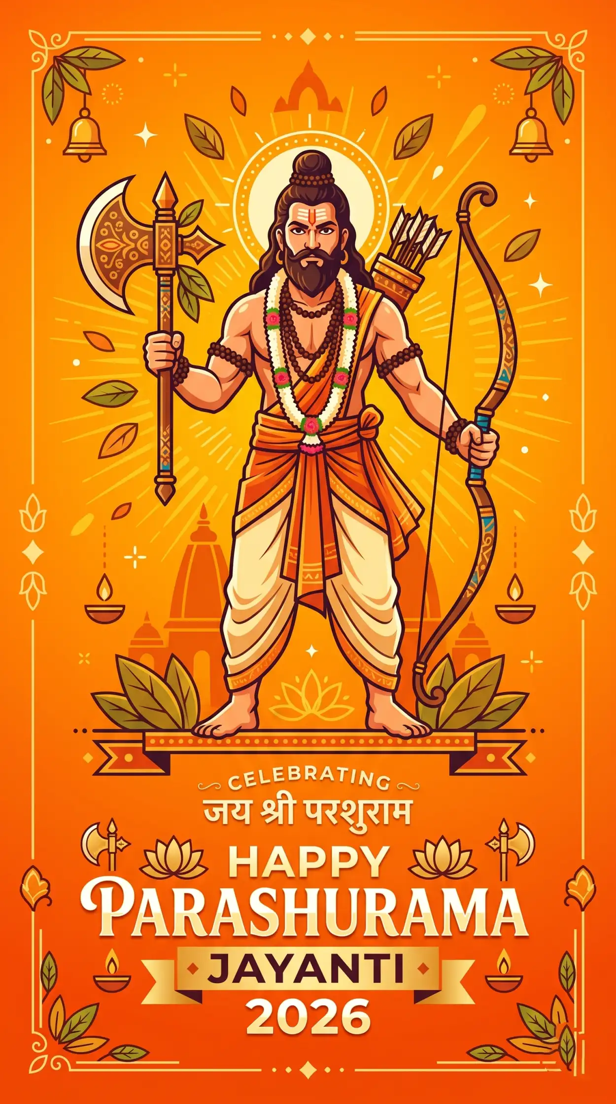 Free Download Bhagwan Parashurama Jayanti 2026 Images With Wishes Text - High Quality Happy Parashurama Jayanti Wishes 2026 Image