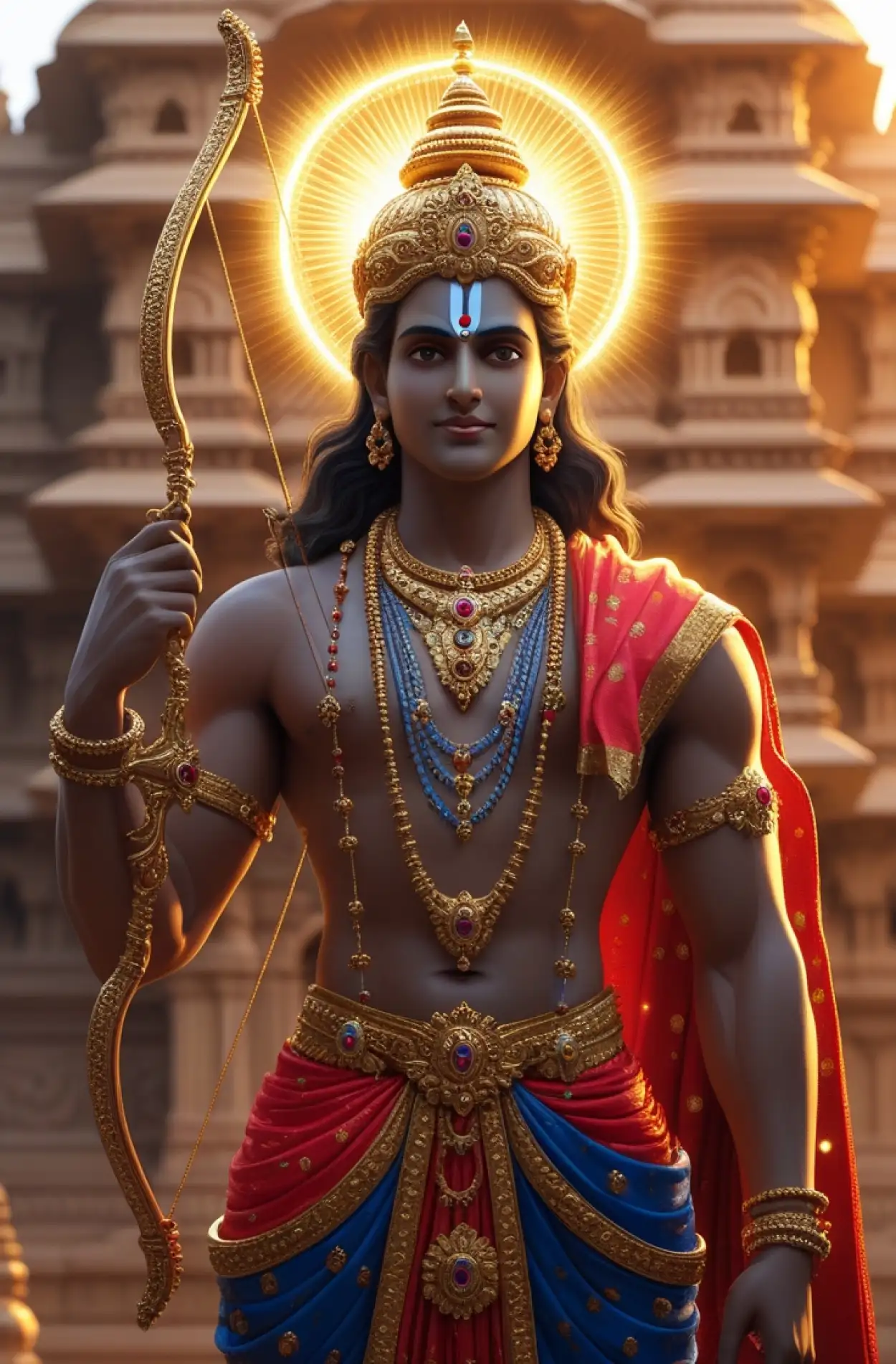Free Download Bhagwan Ram Dhanush Ban Ka Photo HD - High Quality Lord Rama With Bow And Arrow Background