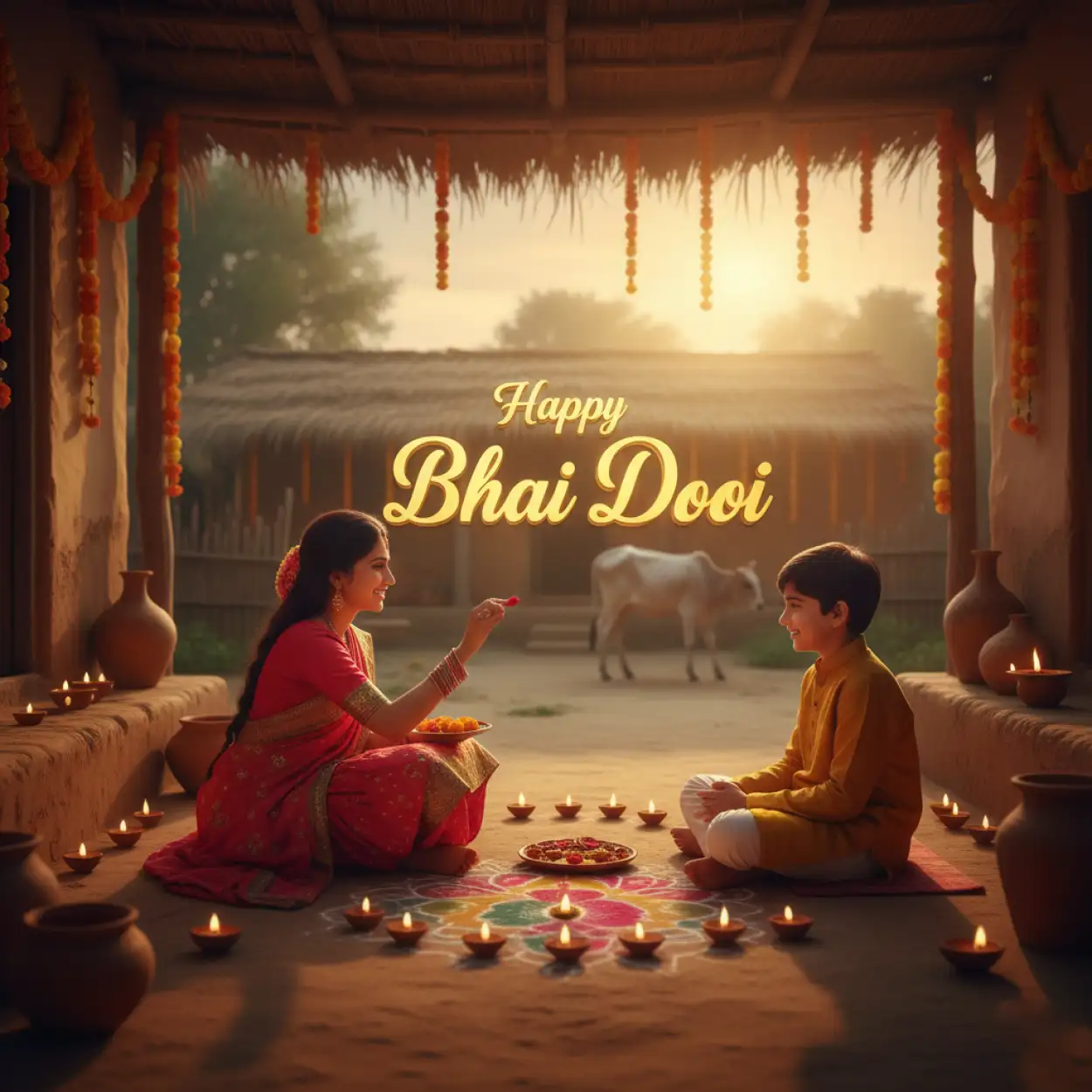 Free Download Bhai Dooj 2025 Pinterest Post Image - High Quality Happy Bhai Dooj 2025 Background