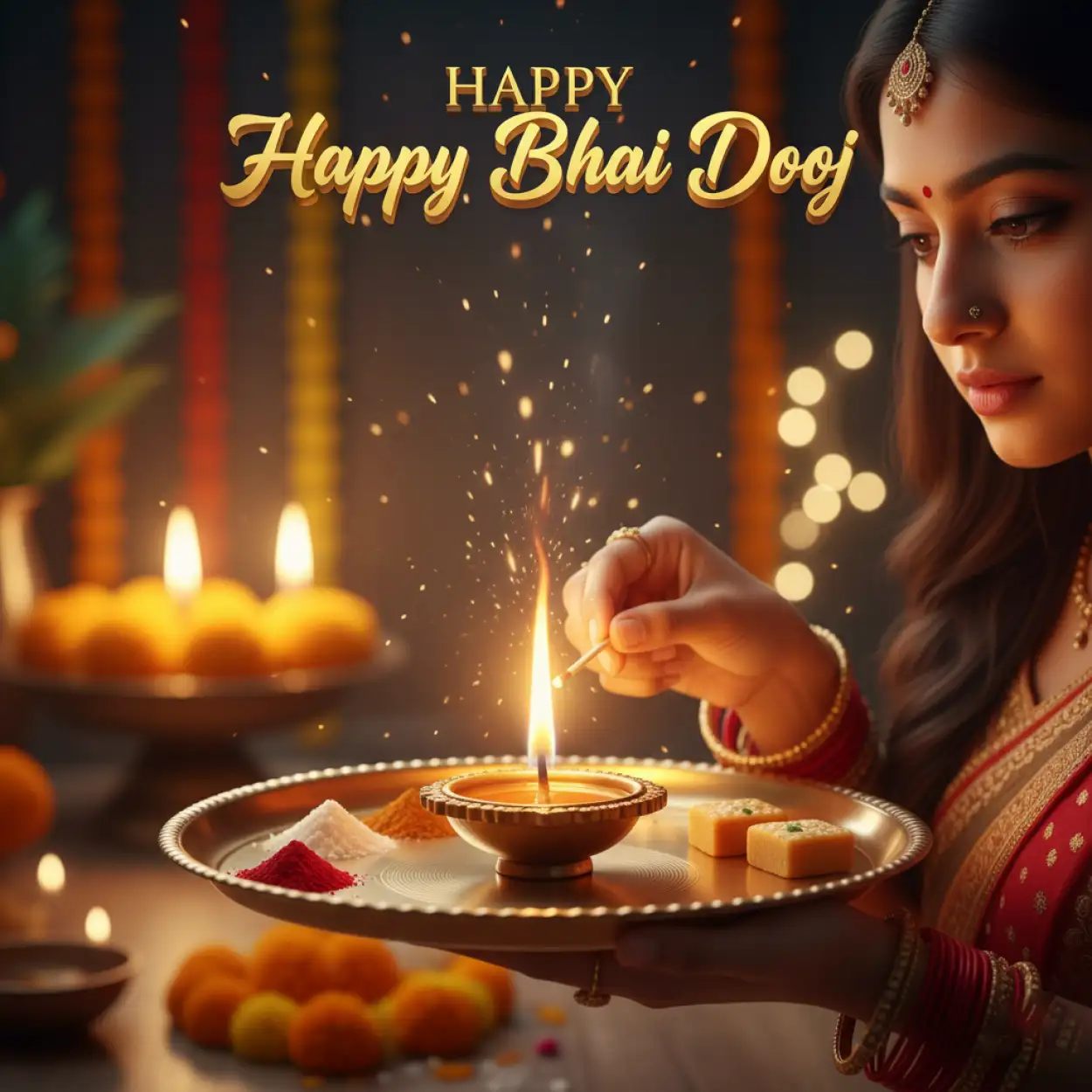 Free Download Bhai Dooj Traditional Outfits For Sister - High Quality Bhai Dooj Background