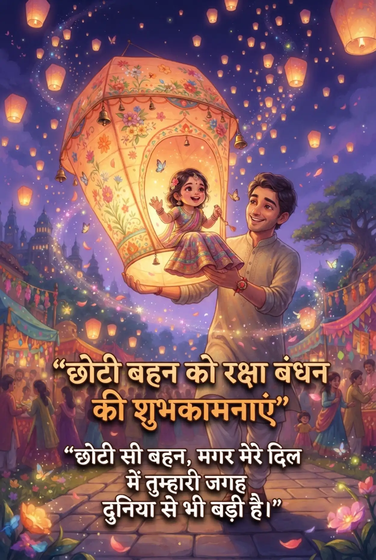Free Download Bhai Ke Liye Rakhi Wishes Hindi Mein - High Quality Raksha Bandhan Ki Shubhkamnaye In Hindi Image