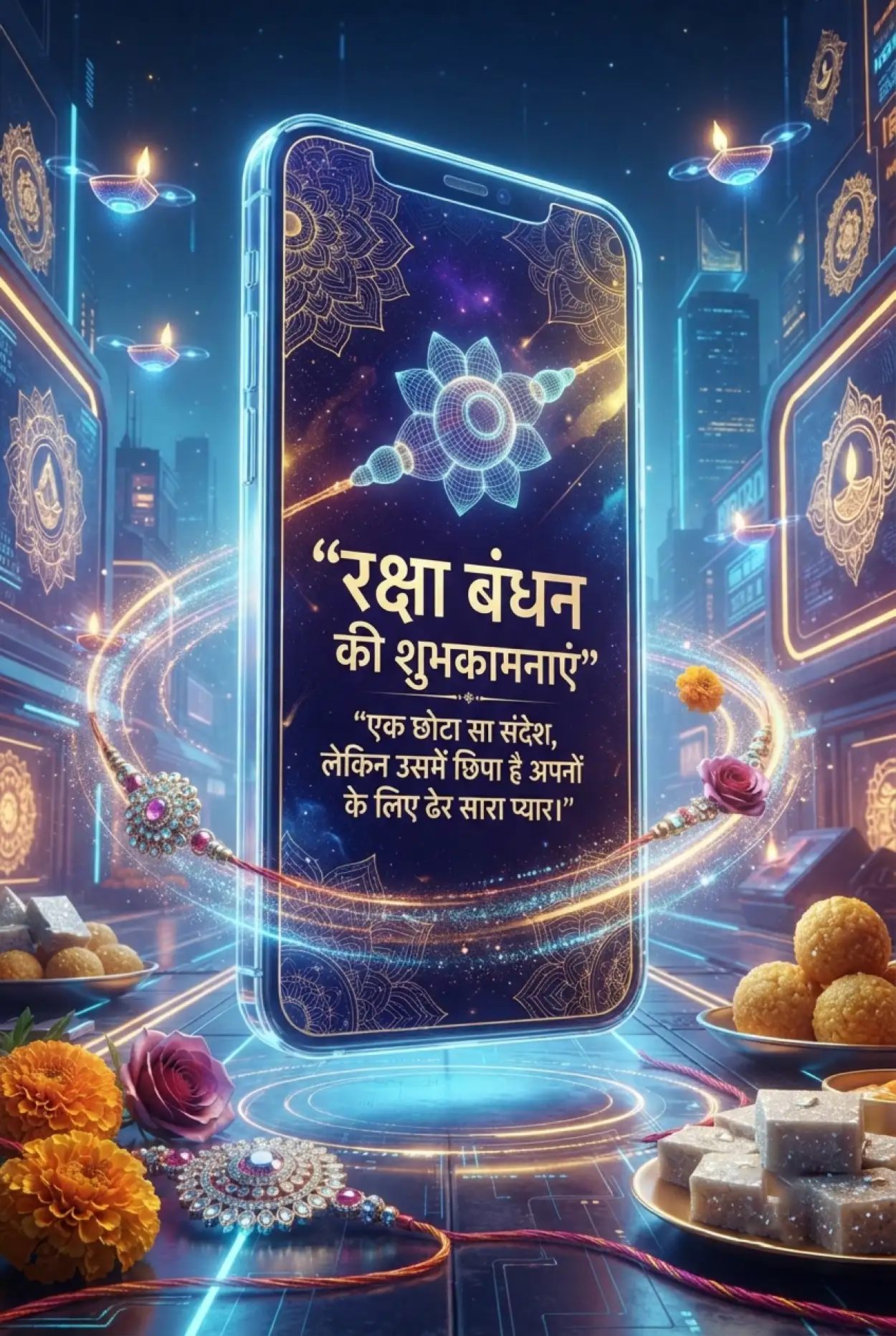 Free Download Bhai Ke Liye Raksha Bandhan Ki Shubhkamnaye - High Quality Raksha Bandhan Ki Shubhkamnaye In Hindi Image