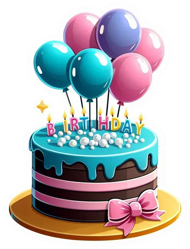Birthday Cake Png With Balloons - Royalty Free Birthday Cake Image | Pngmagic Free Download Birthday Cake Png With Balloons - High Quality Birthday Cake PNG Image
