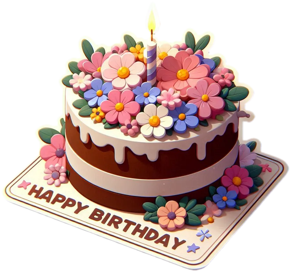 Birthday Cake Png With Flowers - Royalty Free Birthday Cake Image | Pngmagic Free Download Birthday Cake Png With Flowers - High Quality Birthday Cake PNG Image