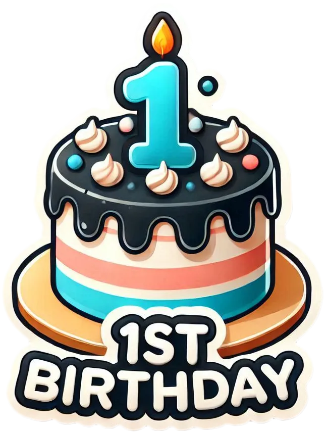 Birthday Number 1 Cake Png Transparent - Royalty Free 1st Birthday Cake Png Image | Pngmagic Free Download Birthday Number 1 Cake Png Transparent - High Quality 1st Birthday Cake Png PNG Image