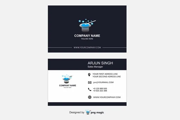 Black Background Business Card Design - Royalty Free Card Image | Pngmagic Free Download Black Background Business Card Design - High Quality Card Background