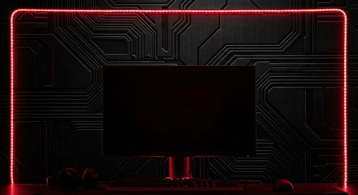 Free Download Black Cinematic Youtube Thumbnail Background With Red Neon Lighting Effect 4k - High Quality Black Youtube Thumbnail Background 4k Hd Download Background