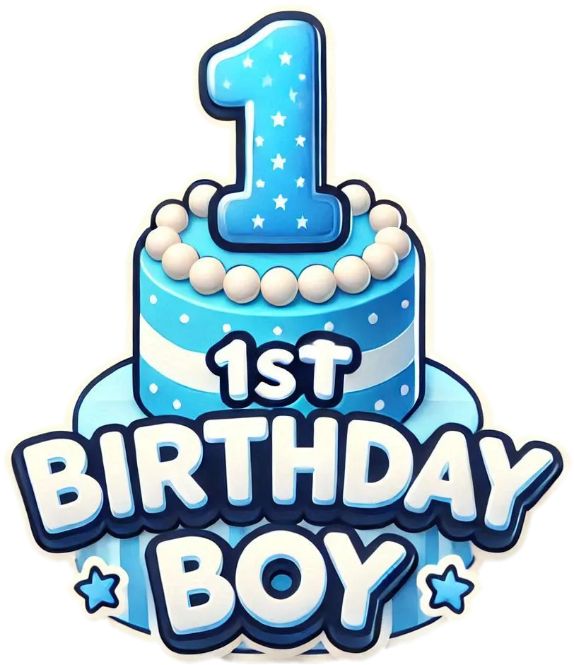 Blue 1st Birthday Cake Png For Boys - Royalty Free St Birthday Cake Png Image | Pngmagic Free Download Blue 1st Birthday Cake Png For Boys - High Quality St Birthday Cake Png PNG Image