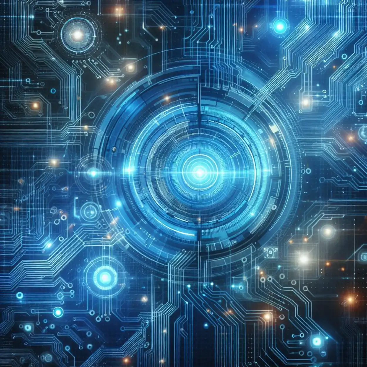 Free Download Blue Abstract Digital Technology Background With Glowing Circuit - High Quality Technology Background Background