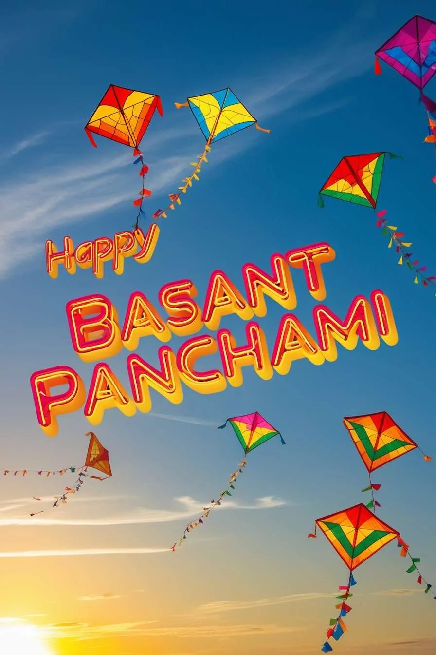 Blue Sky With Yellow Kites Basant Panchami Background - Royalty Free Yellow-themed Backgrounds For Basant Panchami Image | Pngmagic Free Download Blue Sky With Yellow Kites Basant Panchami Background - High Quality Yellow-themed Backgrounds For Basant Panchami Background
