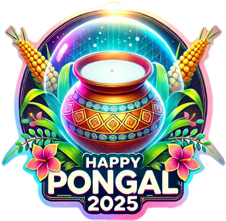 Bold Tamil Happy Pongal 2025 Png Design - Royalty Free Happy Pongal 2025 Png Image | Pngmagic Free Download Bold Tamil Happy Pongal 2025 Png Design - High Quality Happy Pongal 2025 Png PNG Image