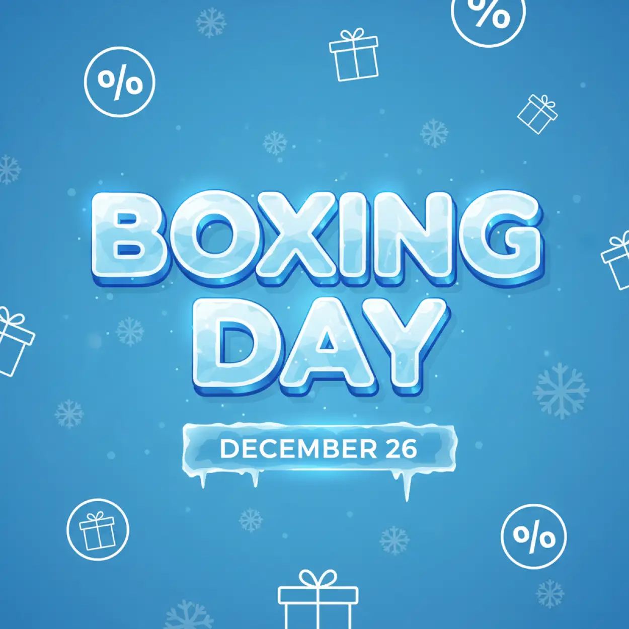 Free Download Boxing Day Promotional Poster - High Quality Boxing Day Background