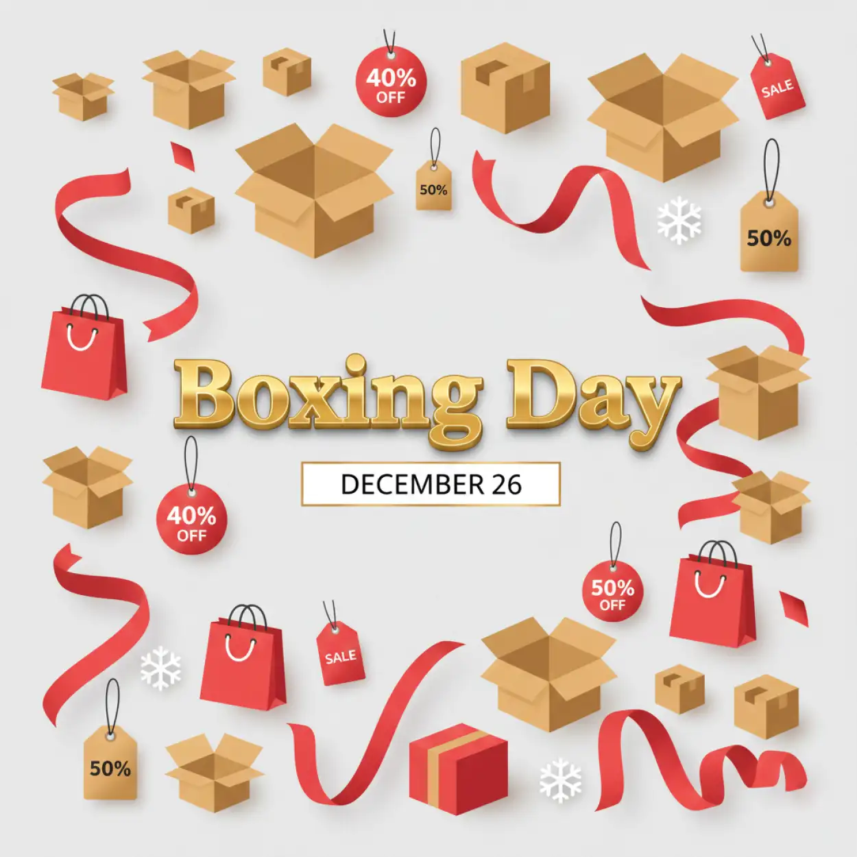 Free Download Boxing Day Sale Advertisement Template - High Quality Boxing Day Background