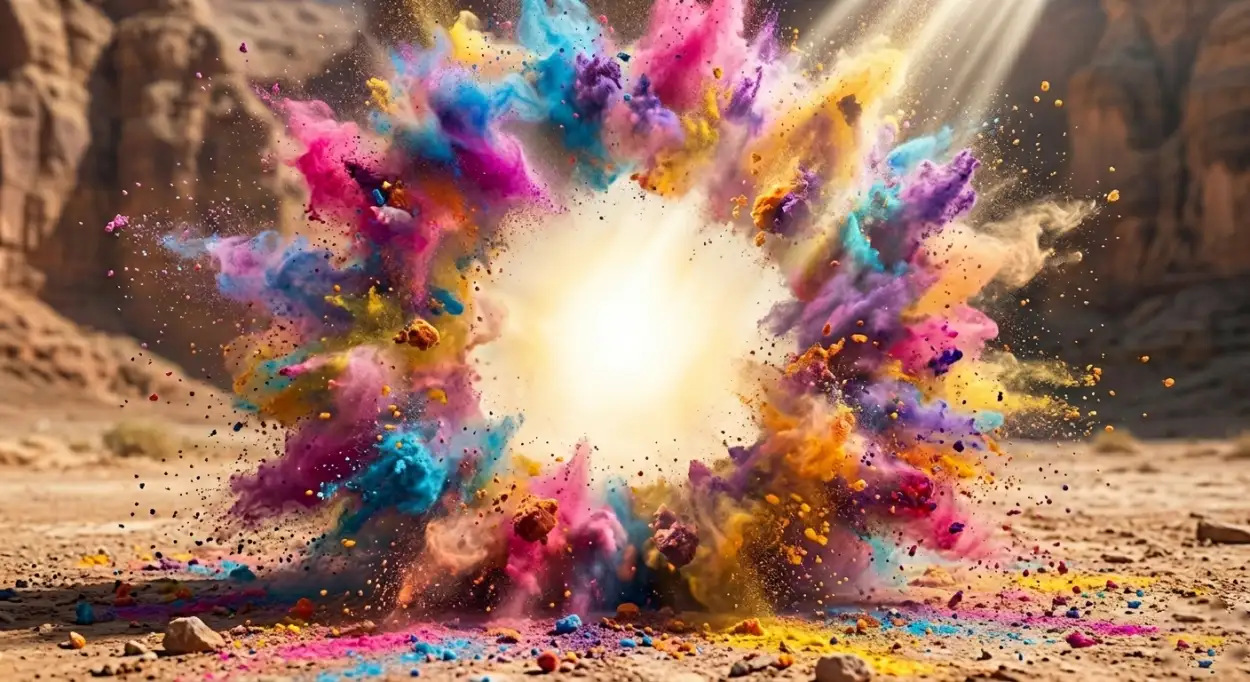 Free Download Bright Holi Poster Background With Paint Splash - High Quality Holi Poster Background Background Image