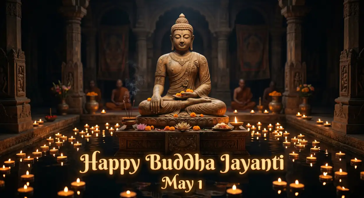 Free Download Buddha Jayanti 2026 Date In India - High Quality Happy Buddha Jayanti 2026 Wishes Image
