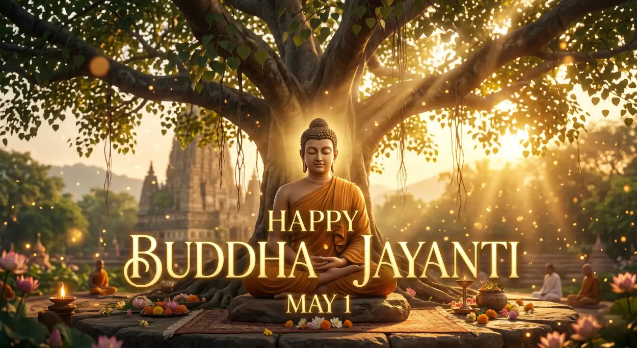 Free Download Buddha Jayanti 2026 Design Template Free - High Quality Happy Buddha Jayanti 2026 Wishes Image