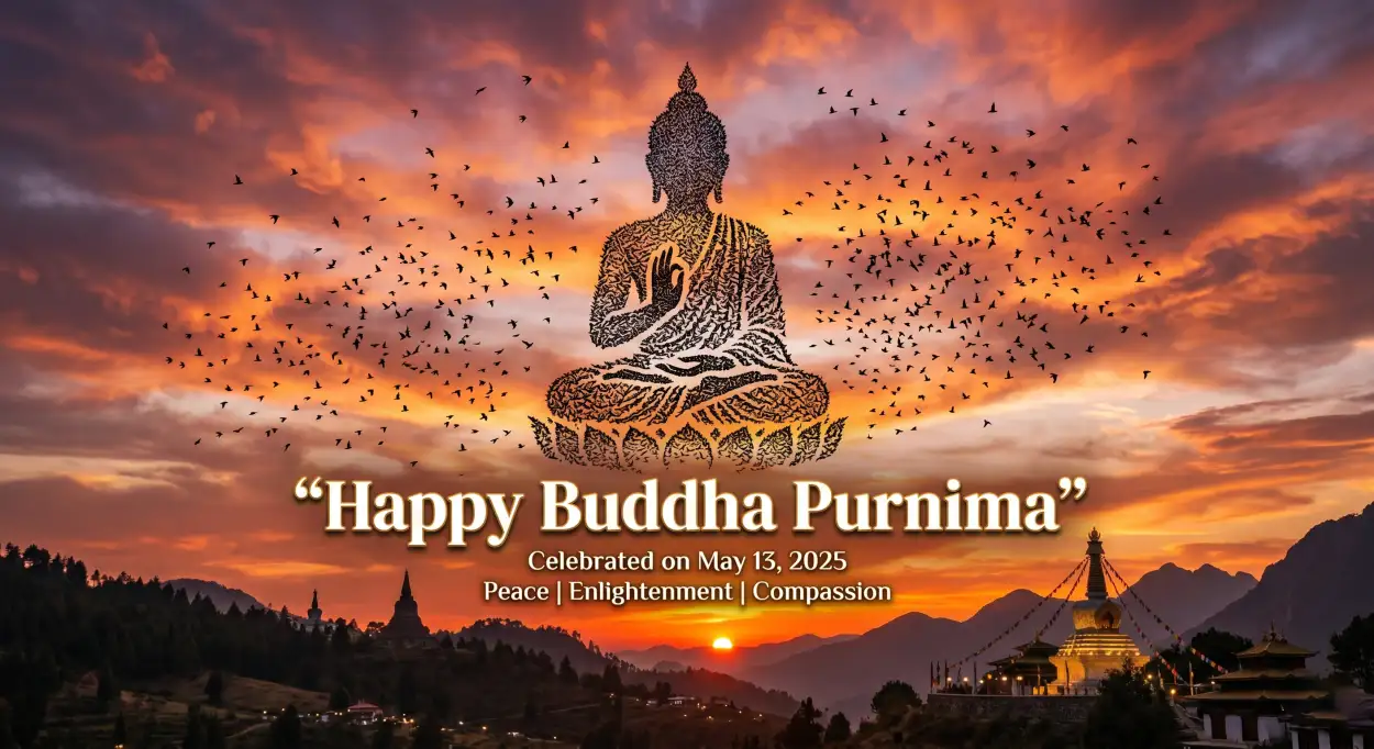 Free Download Buddha Purnima 2026 Buddhist Festival Wishes Images - High Quality Happy Buddha Purnima Wishes 2026 Image